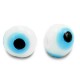 Glasperle Nazar Auge 8mm Weiß